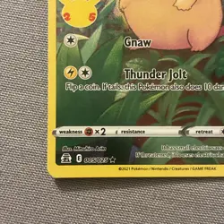 Pikachu 5/25 Pokemon Celebrations 25th Anniversary Set Full Art Card - Image 5