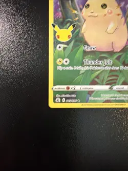 Pikachu 5/25 Pokemon Celebrations 25th Anniversary Base Set Full Art Card NM - Image 5