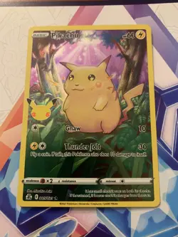 Pikachu 5/25 Pokemon Celebrations 25th Anniversary Set Full Art Card - Image 1