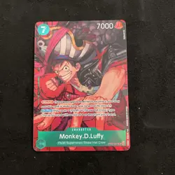 One Piece Monkey D. Luffy OP02-041 Alt Art Paramount War English NM Foil Version - Image 1