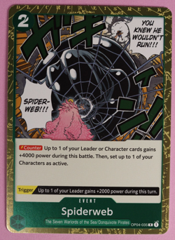 Spiderweb OP04-035 Rare Holo Kingdoms of Intrigue English One Piece NM - Image 1
