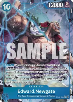 Edward Newgate OP08-043 Parallel Alt Art SR Two Legends One Piece NM English - Image 1