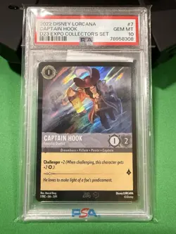 2022 Disney Lorcana Captain Hook D23 Expo 1st Edition PSA 10 Gem Mint - Image 4