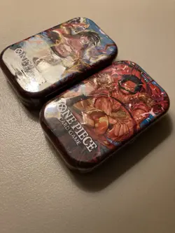 Lot of 2 One Piece Card Game Mini Tin Pack Set Vol 1 TS-01 Both Art Tins New - Image 3