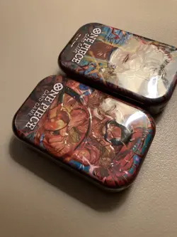 Lot of 2 One Piece Card Game Mini Tin Pack Set Vol 1 TS-01 Both Art Tins New - Image 4