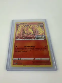 Moltres SWSH185 Stamped Brilliant Stars variant Pokemon TCG NM black star G - Image 1