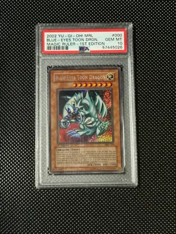 YUGIOH PSA 10 2002 Blue-Eyes Toon Dragon MRL-000 Secret Rare 1st Edition *5026 - Image 1