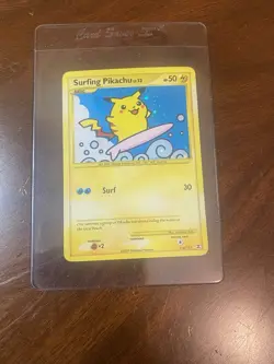 Pokemon Surfing Pikachu Rising Rivals 114/111 Secret Rare Holo Card 2009 - Image 1