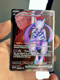 Team Rocket's Mewtwo ex 213/182 Sv10: Destined Rivals Holo Pokemon Card - Image 3