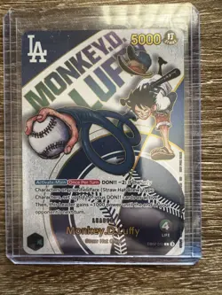 One Piece TCG Monkey D Luffy Promo Card Dodgers Collaboration - Image 3