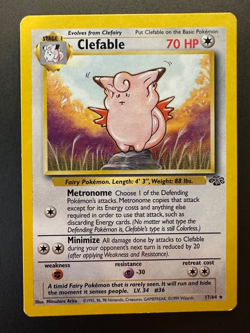 Clefable 17/64 Jungle Regular Pokemon Card 1999 - Image 1