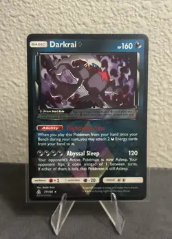 Pokemon Darkrai 77/156 Ultra Prism Star Holo TCG Card English Sun & Moon NM - Image 1