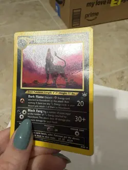 Pokemon: Houndoom Neo Revelation Unlimited Holo Card Rare 8/64 -See Description - Image 3