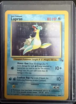 Lapras 10/62 Holo Rare Pokemon 1999 Fossil - Image 1