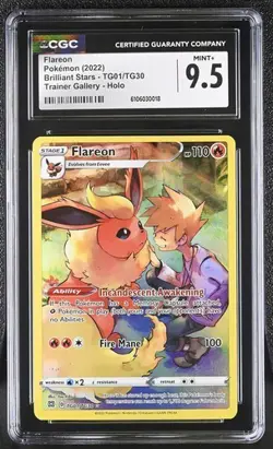Flareon *CGC 9.5* Trainer Gallery Holo *Brilliant Stars* #1 *2022* Pokemon - Image 1