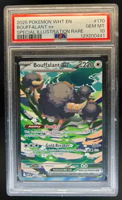2025 Pokemon White Flare Bouffalant ex Special Illustration Rare #170/086 PSA 10 - Image 1