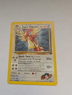 Koga's Pidgeotto 27/132 MP 2000’ Gym Challenge Rare Pokemon TCG - Image 1