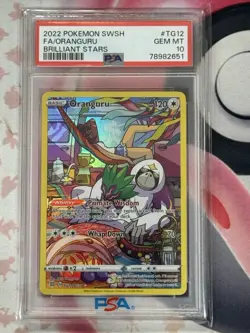 2022 POKEMON SWORD & SHIELD BRILLIANT STARS #TG12 FULL ART/ORANGURU PSA 10 - Image 3