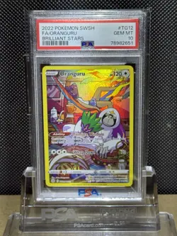 2022 POKEMON SWORD & SHIELD BRILLIANT STARS #TG12 FULL ART/ORANGURU PSA 10 - Image 4