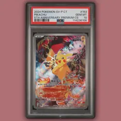 2024 POKEMON TRADITIONAL CHINESE SV-P PROMO 5TH ANNIV PREMIUM PIKACHU PSA 10 - Image 1