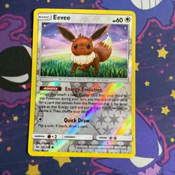 Pokemon Eevee 101/149 Sun & Moon Base Set Reverse Holo LP - Image 1