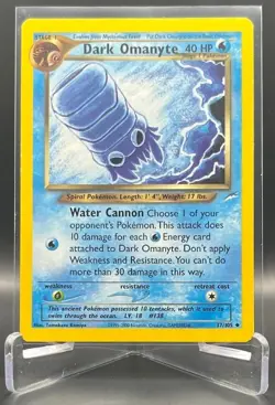 Pokemon TCG Neo Destiny DARK OMANYTE Regular, Uncommon - 37/105 - Image 1