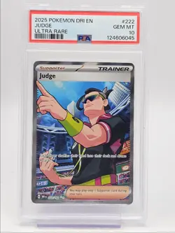 JUDGE 2025 POKEMON DESTINED RIVALS ULTRA RARE 222/182 PSA 10 Q0004 - Image 1