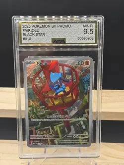AGS 9.5 MINT Riolu 010 Pokemon Center ETB Promo Mega Evolution BLACK STAR - Image 1