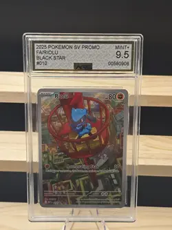 AGS 9.5 MINT Riolu 010 Pokemon Center ETB Promo Mega Evolution BLACK STAR - Image 3