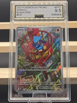 AGS 9.5 MINT Riolu 010 Pokemon Center ETB Promo Mega Evolution BLACK STAR - Image 4