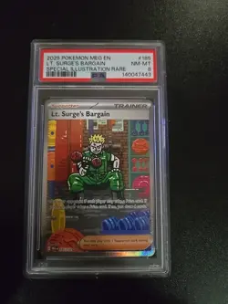 Pokemon TCG Lt. Surge's Bargain Sir 185/132 Secret Illustration Rare - Image 1
