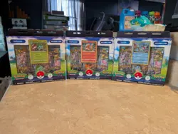 3 Pokemon Go TCG Pin Collection (Squirtle, Bulbasaur, Charmander) New & Sealed 820650850813 - Image 1