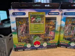 3 Pokemon Go TCG Pin Collection (Squirtle, Bulbasaur, Charmander) New & Sealed 820650850813 - Image 2