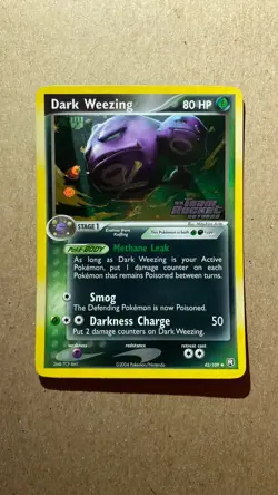 Dark Weezing Team Rocket Returns 42/109 Reverse Holo STAMPED Pokemon Rare TCG - Image 1