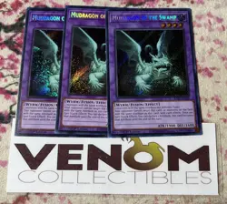 3x (M/NM) - Mudragon of the Swamp - RA01-EN028 - Secret Rare 1st Edition YuGiOh - Image 1