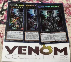 3x (M/NM) Galaxy-Eyes Full Armor Photon Dragon RA01-EN037 Secret Rare 1st YuGiOh - Image 1