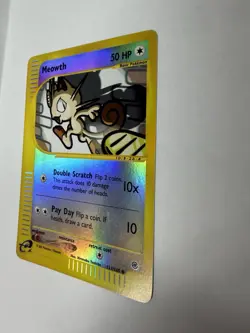 Pokemon Meowth 50 HP Expedition Base Set 121/165 Reverse Holo English 2002 - Image 4