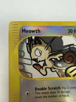 Pokemon Meowth 50 HP Expedition Base Set 121/165 Reverse Holo English 2002 - Image 5