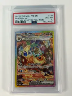 Flareon EX 146/131 Prismatic Evolutions PSA 10 Pokemon Special Illustration SIR - Image 1