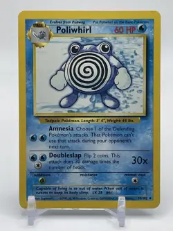 Poliwhirl 38/102 Uncommon Base Set Pokemon Card LP WOTC D2 - Image 1