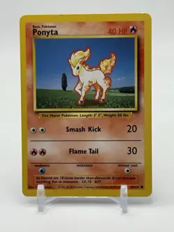 PONYTA - 60/102 - Base Set - Pokemon Card - LP FREE SHIPPING h7 - Image 1
