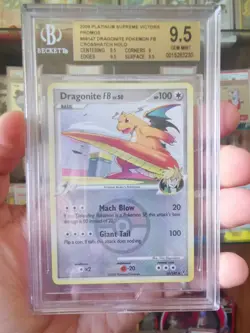 Pokemon Card 2009 BGS 9.5 DRAGONITE FB Cross-Hatch League Promo 56/147 PLATINUM - Image 1