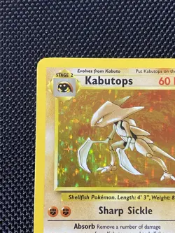 Pokemon TCG Kabutops Fossil 9/62 Holo Rare Card LP+ Vintage WOTC - Image 2