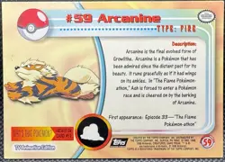 Topps Pokemon Card - Holo #59 Arcanine - Black Label - DMG (Creased) - Image 2