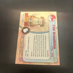 Growthlithe 58 - Topps SERIES Pokemon Card - RED LOGO - NON-HOLO - Image 2