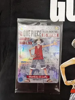 One Piece x NCAA Monkey.D.Luffy US Voyage Promo Holo Card UNOPENED - Image 1