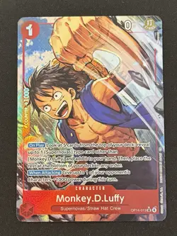 One Piece TCG OP14-013 Monkey .D. Luffy AA Alt Art Card Game CCG English NM - Image 1
