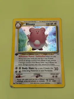 Pokemon TCG Blissey Neo Revelation Holo Rare Card 2/64 1st Edition Damage! - Image 3