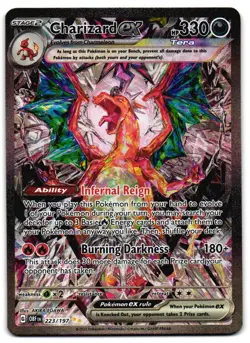 Charizard ex 223/197 - Obsidian Flames Pokemon TCG - M/LP Card - Image 1