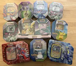 Pokemon Trading Card Game Tin Lot Of 11 - Assorted Sealed Tins - Image 1
